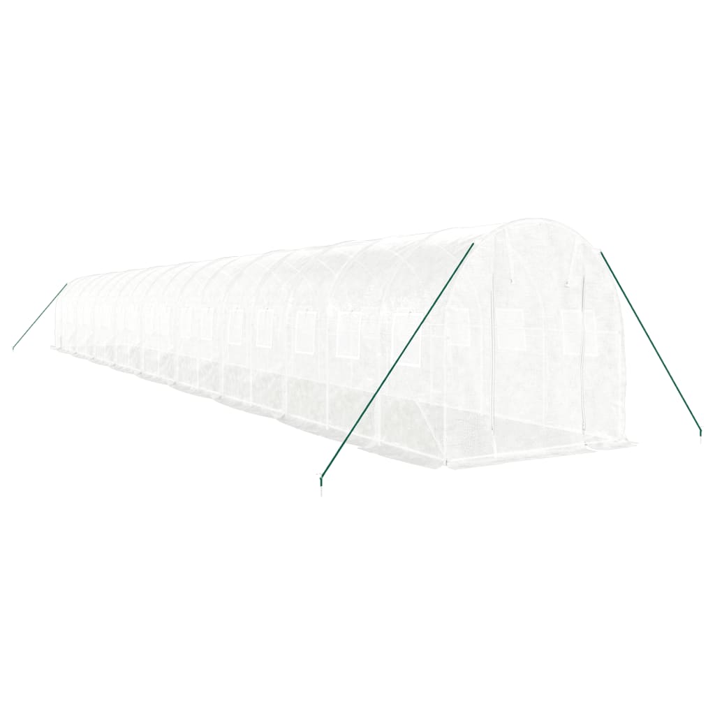 VidaXL TUINKAS with steel frame 36 m² 18x2x2 m white