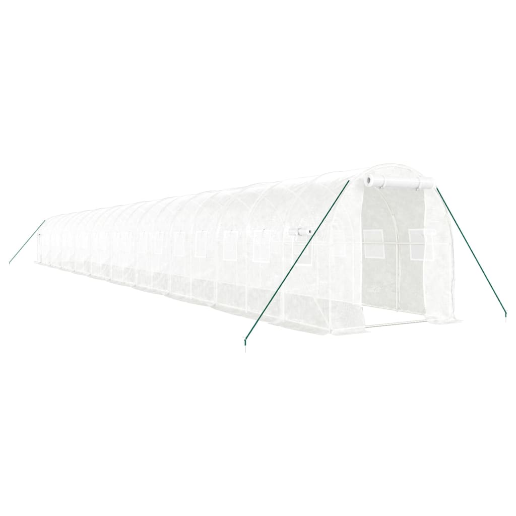 VidaXL TUINKAS with steel frame 40 m² 20x2x2 m white