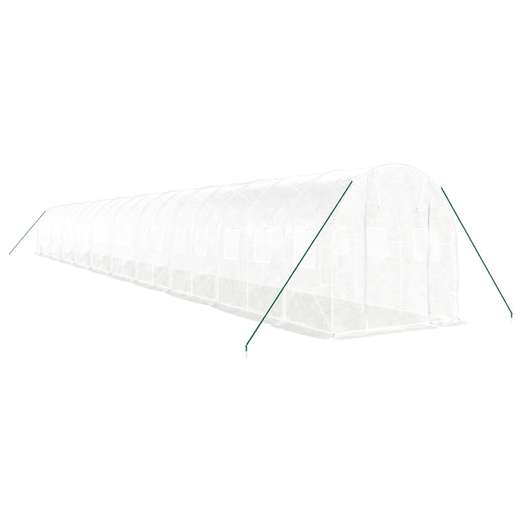 VidaXL TUINKAS with steel frame 40 m² 20x2x2 m white