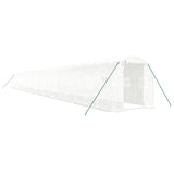 Vidaxl Tuinkas con marco de acero 44 m² 22x2x2 m blanco