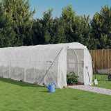 Vidaxl Tuinkas con marco de acero 44 m² 22x2x2 m blanco