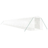 Vidaxl tuinkas con telaio in acciaio 48 m² 24x2x2 m bianco