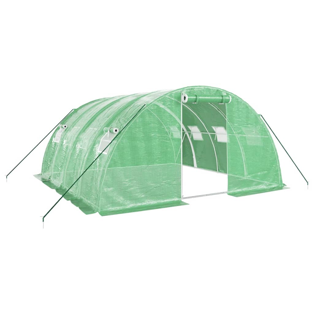 Vidaxl Tuinkas mit Stahlrahmen 16 m² 4x4x2 m Grün