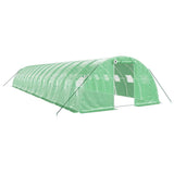 Vidaxl Tuinkas with steel frame 56 m² 14x4x2 m green