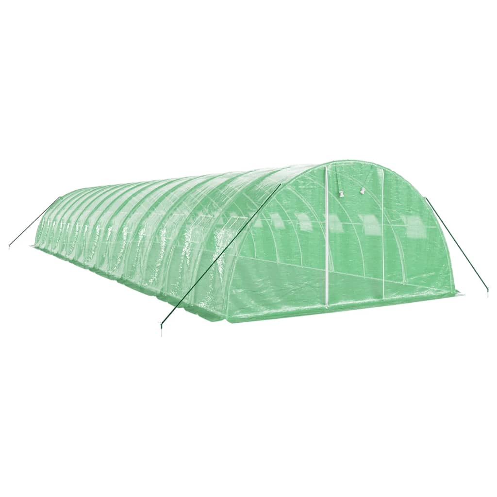 Vidaxl Tuinkas with steel frame 56 m² 14x4x2 m green