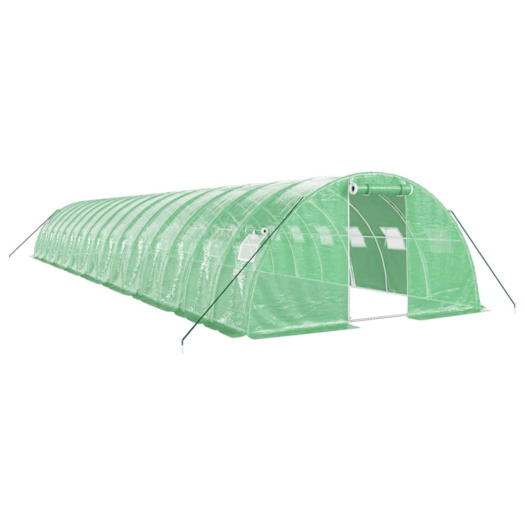 Vidaxl Tuinkas con marco de acero 64 m² 16x4x2 m verde
