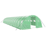 Vidaxl Tuinkas con marco de acero 64 m² 16x4x2 m verde