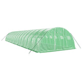 Vidaxl Tuinkas con marco de acero 64 m² 16x4x2 m verde