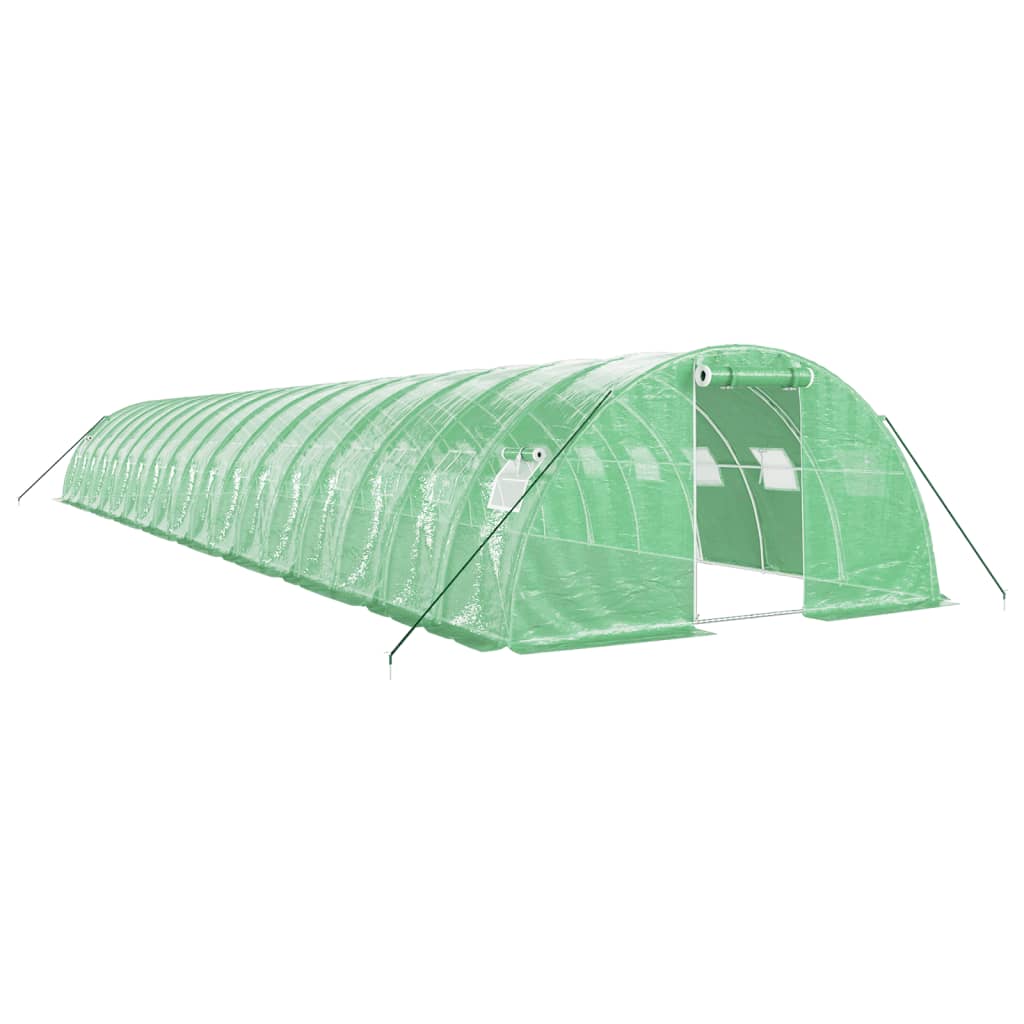 Vidaxl Tuinkas con marco de acero 72 m² 18x4x2 m verde