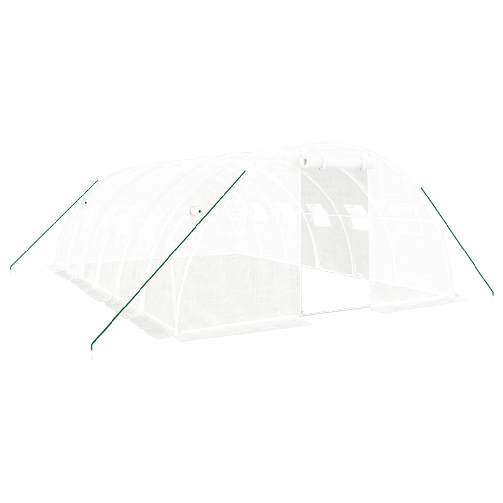 VidaXL TUINKAS with steel frame 24 m² 6x4x2 m white