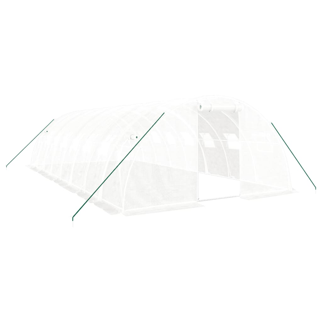 VidaXL TUINKAS with steel frame 32 m² 8x4x2 m white