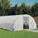 VidaXL TUINKAS with steel frame 32 m² 8x4x2 m white