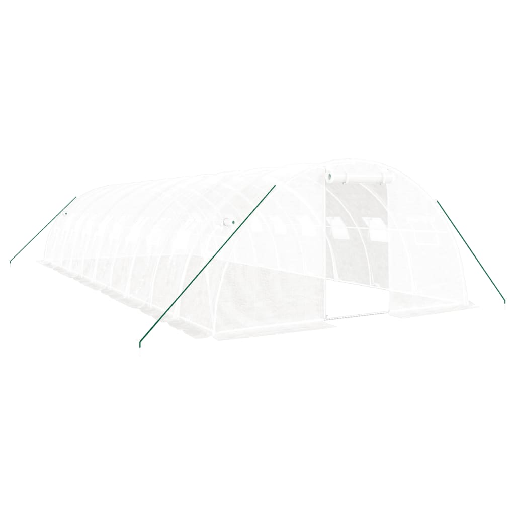 Vidaxl tuinkas con telaio in acciaio 40 m² 10x4x2 m bianco