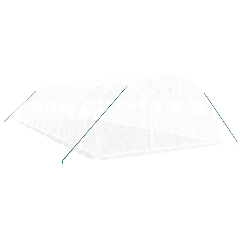 Vidaxl tuinkas con telaio in acciaio 40 m² 10x4x2 m bianco