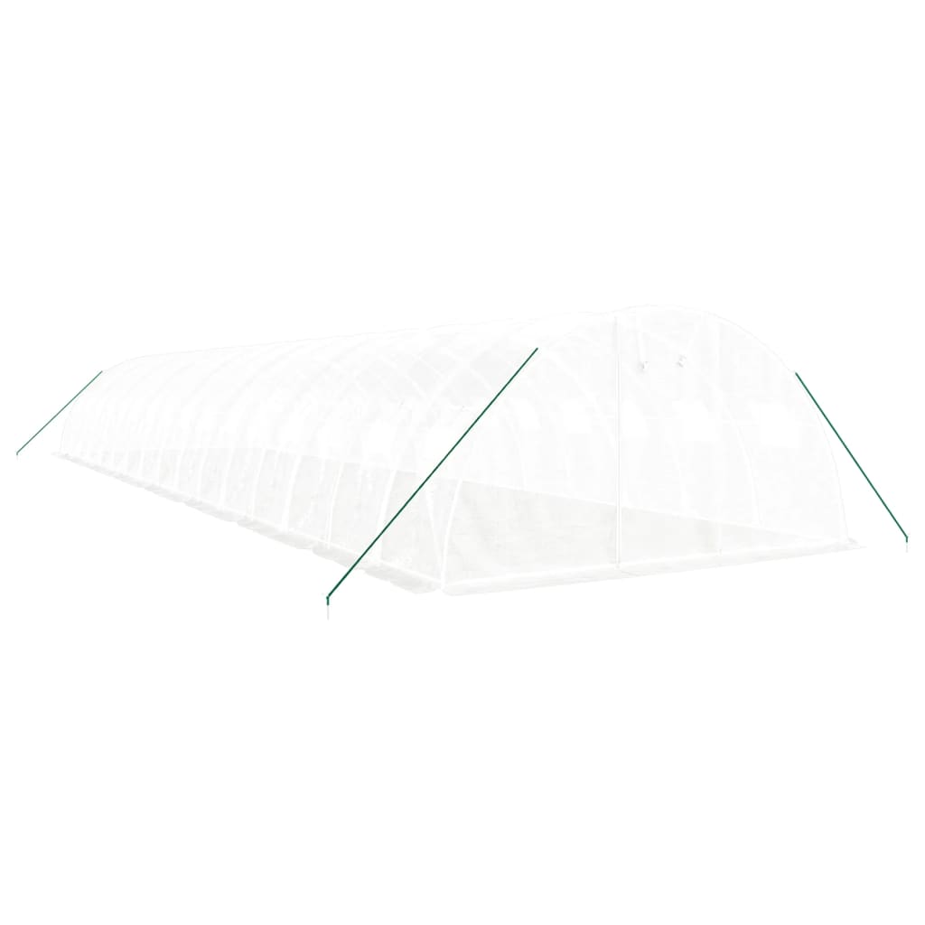 VidaXL TUINKAS with steel frame 64 m² 16x4x2 m white