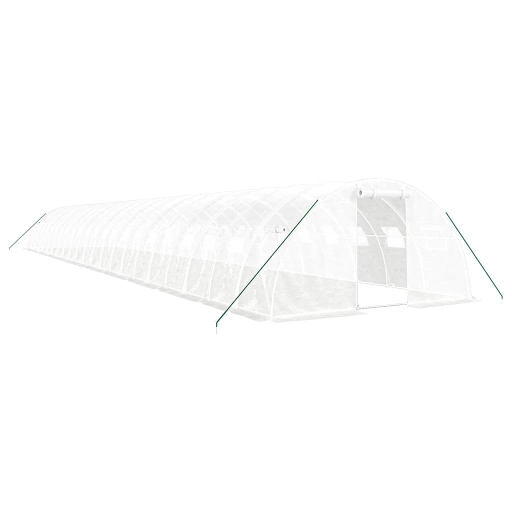 Vidaxl tuinkas con telaio in acciaio 88 m² 22x4x2 m bianco