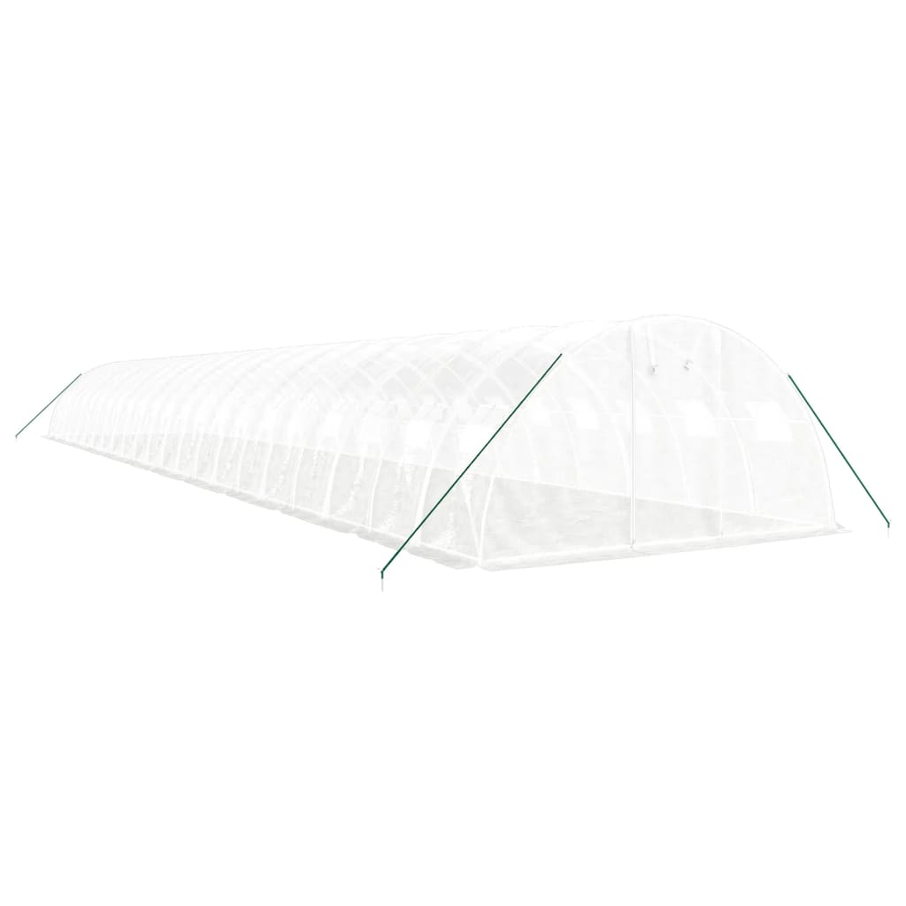 Vidaxl tuinkas con telaio in acciaio 88 m² 22x4x2 m bianco