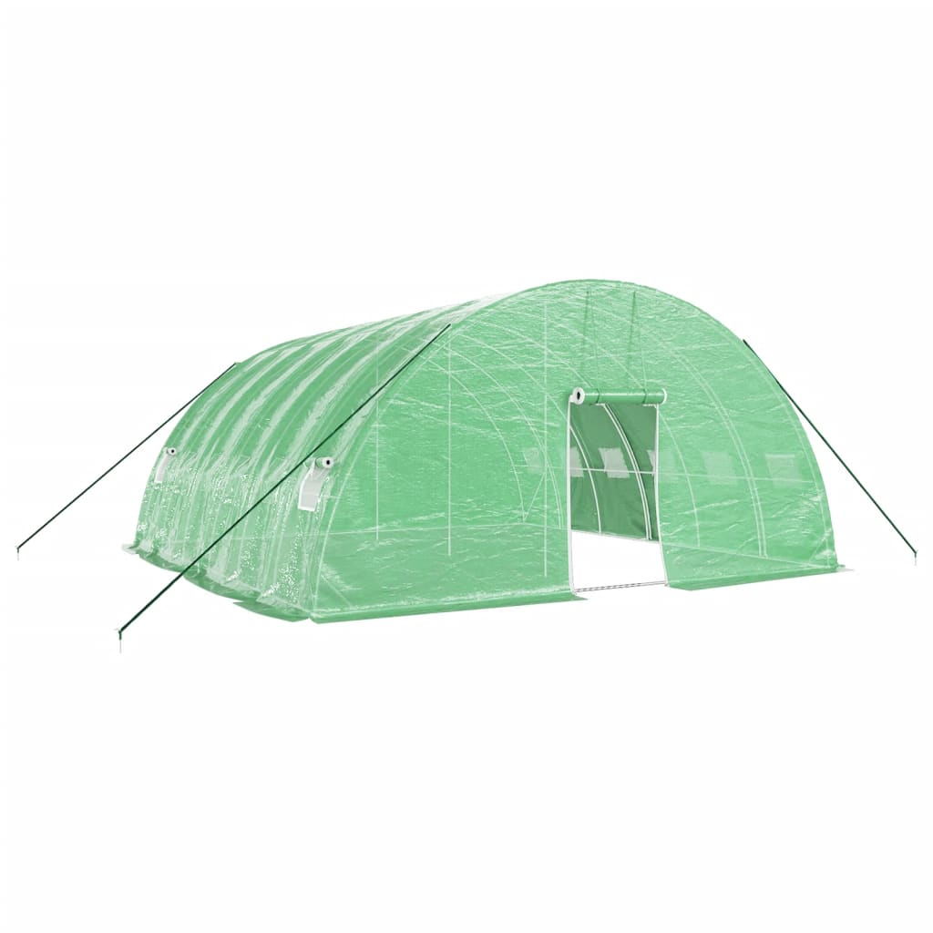 VidaXL TUINKAS with steel frame 36 m² 6x6x2.85 m green