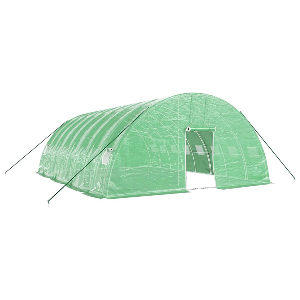 Vidaxl Tuinkas con marco de acero 48 m² 8x6x2.85 m verde