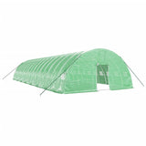 Vidaxl Tuinkas with steel frame 96 m² 16x6x2.85 m green