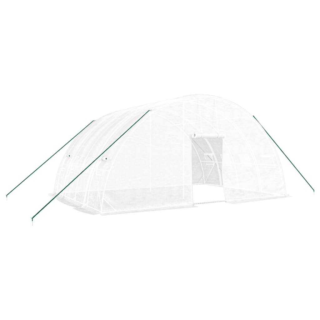Vidaxl Tuinkas con marco de acero 24 m² 6x4x2.85 m blanco