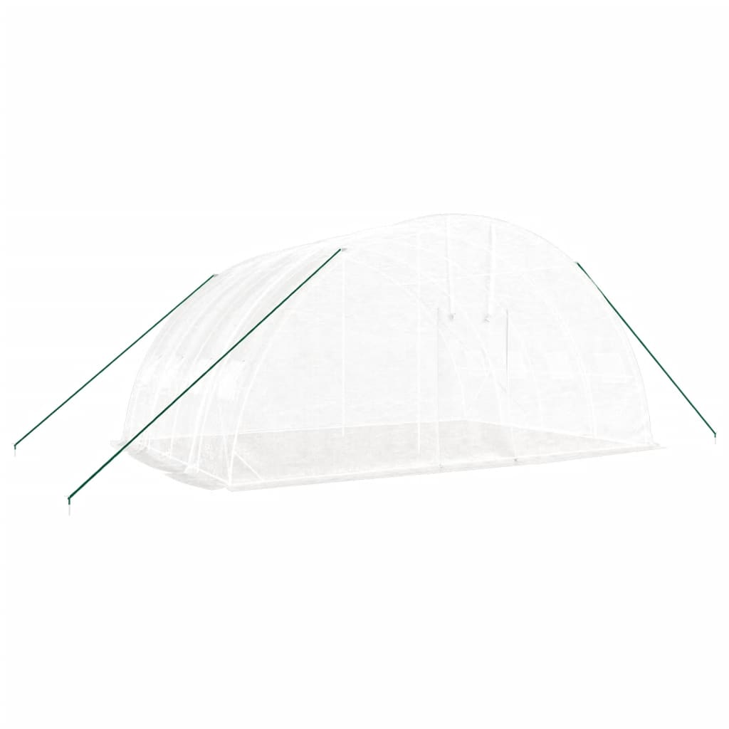 Vidaxl Tuinkas con marco de acero 24 m² 6x4x2.85 m blanco