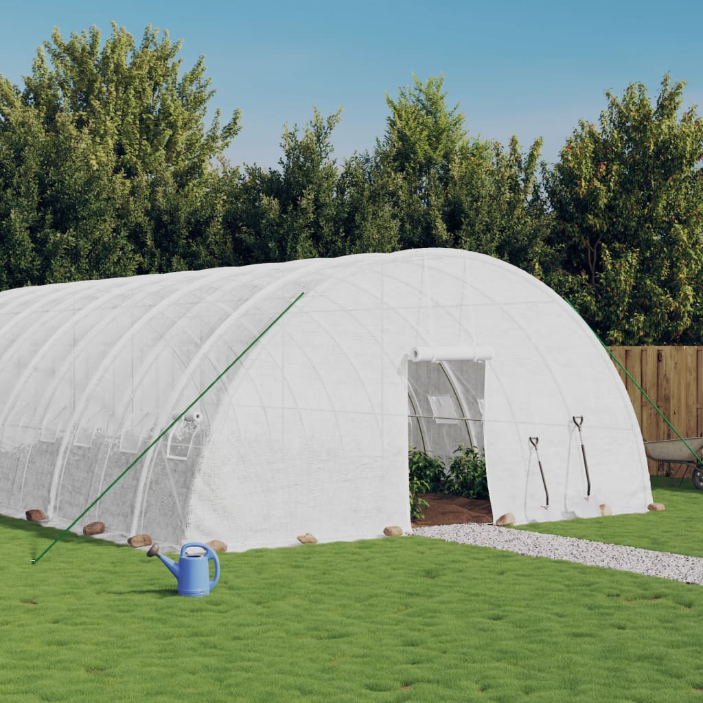 Vidaxl Tuinkas mit Stahlrahmen 108 m² 18x6x2,85 m Weiß