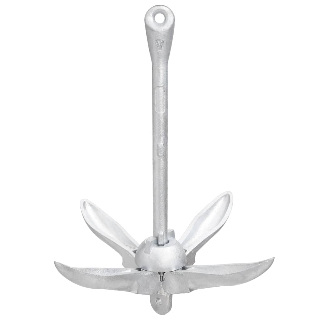VidaXL anchor folding 4 kg of thermally galvanized cast iron silver