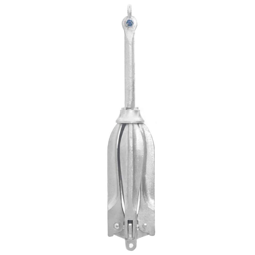 VIDAXL -Anker -Falten 12 kg thermisch verzinktes Gusseisensilber