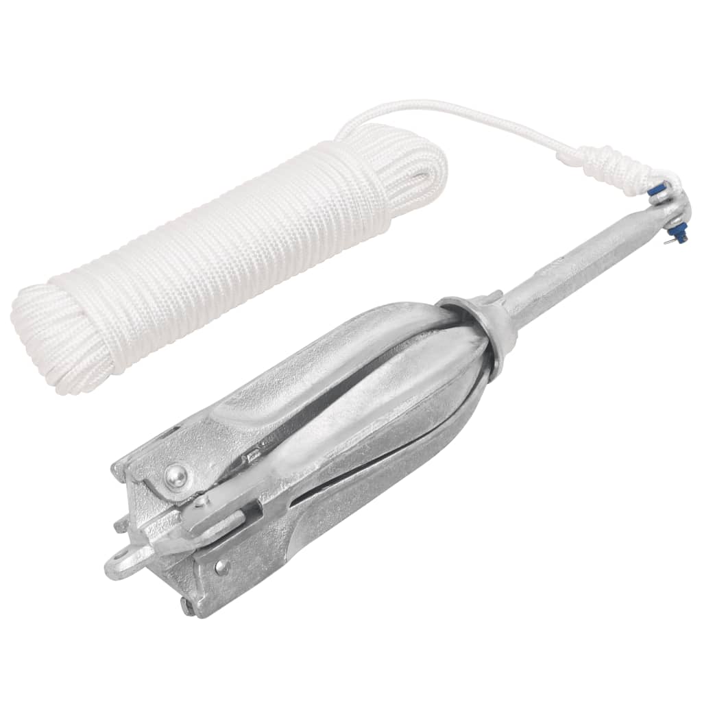 VIDAXL -Anker mit Seil faltbar 12 kg thermisch verzinktes Gusseisen
