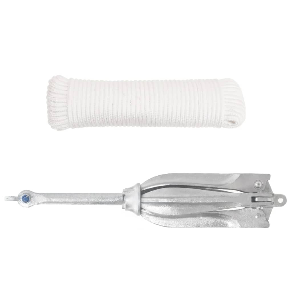 VIDAXL -Anker mit Seil faltbar 12 kg thermisch verzinktes Gusseisen