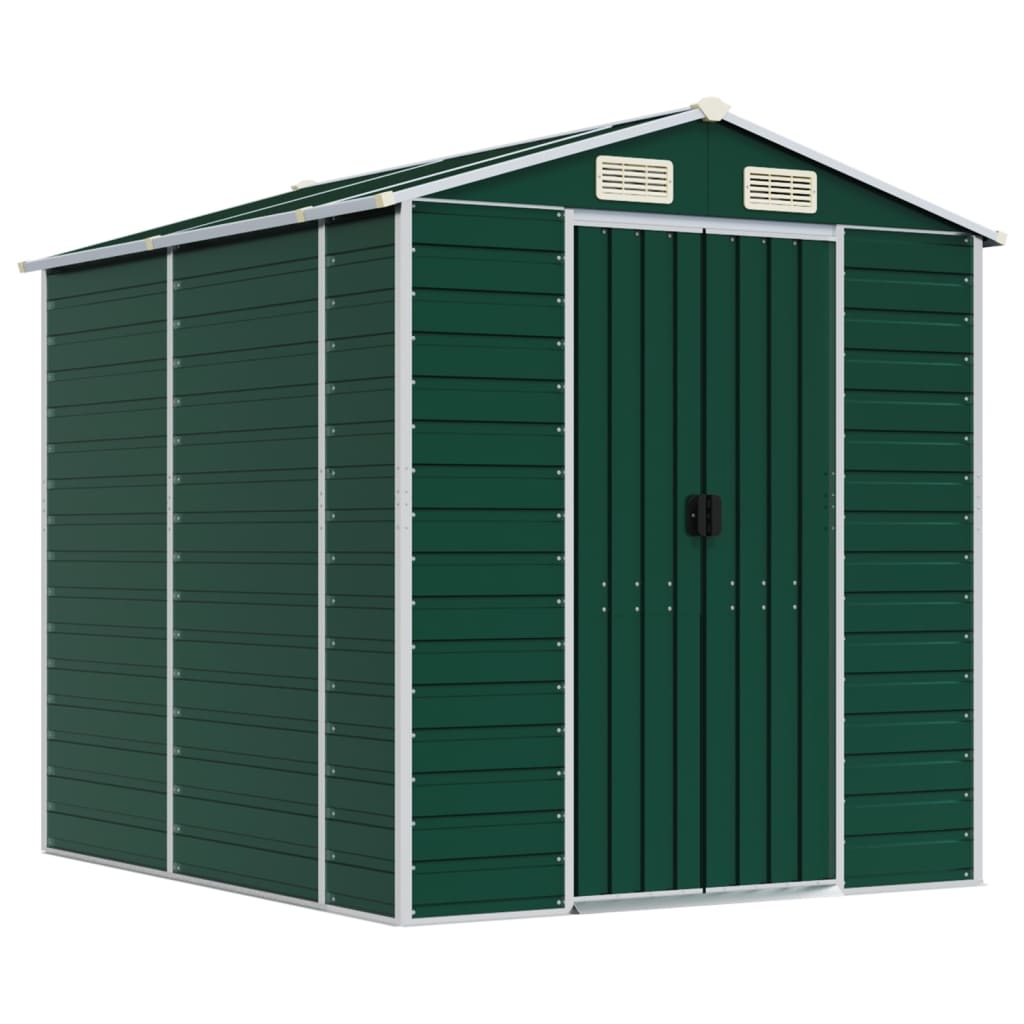 Vidaxl Garden Shed 191x215x198 cm pocinkano jekleno zeleno