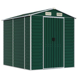 Vidaxl Garden Shed 191x215x198 cm pocinkano jekleno zeleno