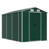 Vidaxl Garden Shed 191x300x198 cm pocinkano jekleno zeleno