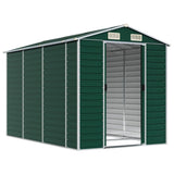 Vidaxl Garden Shed 191x300x198 cm pocinkano jekleno zeleno