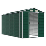 Vidaxl Garden Shed 191x385x198 cm galwanizowany stalowy zielony