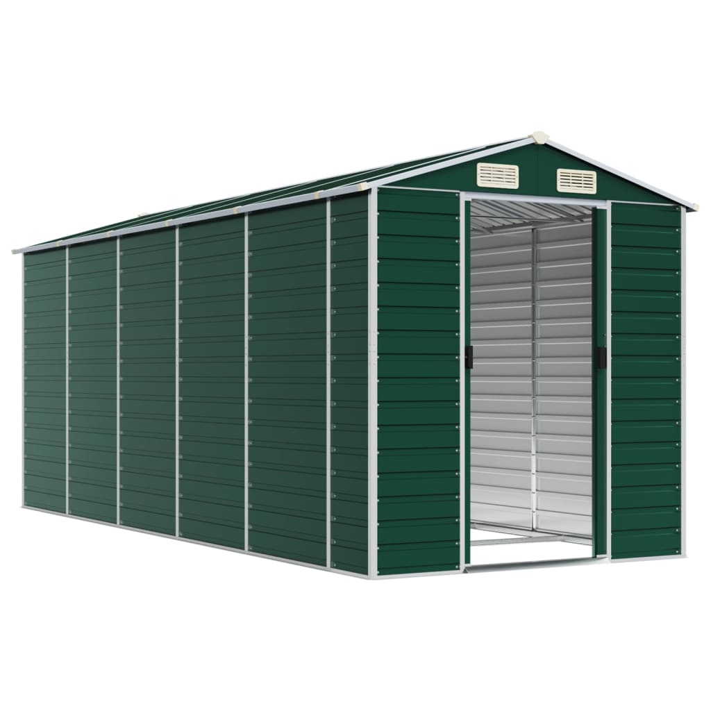 Vidaxl Garden Shed 191x470x198 cm galwanizowany stalowy zielony