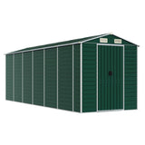 Vidaxl Garden Shed 191x555x198 cm pocinkano jekleno zeleno