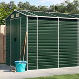 Vidaxl Garden Shed 191x555x198 cm pocinkano jekleno zeleno