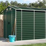 Vidaxl Garden Shed 191x640x198 cm pocinkano jekleno zeleno