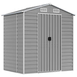 Vidaxl Garden Shed 191x130x198 cm pocinkano jekleno svetlo sivo