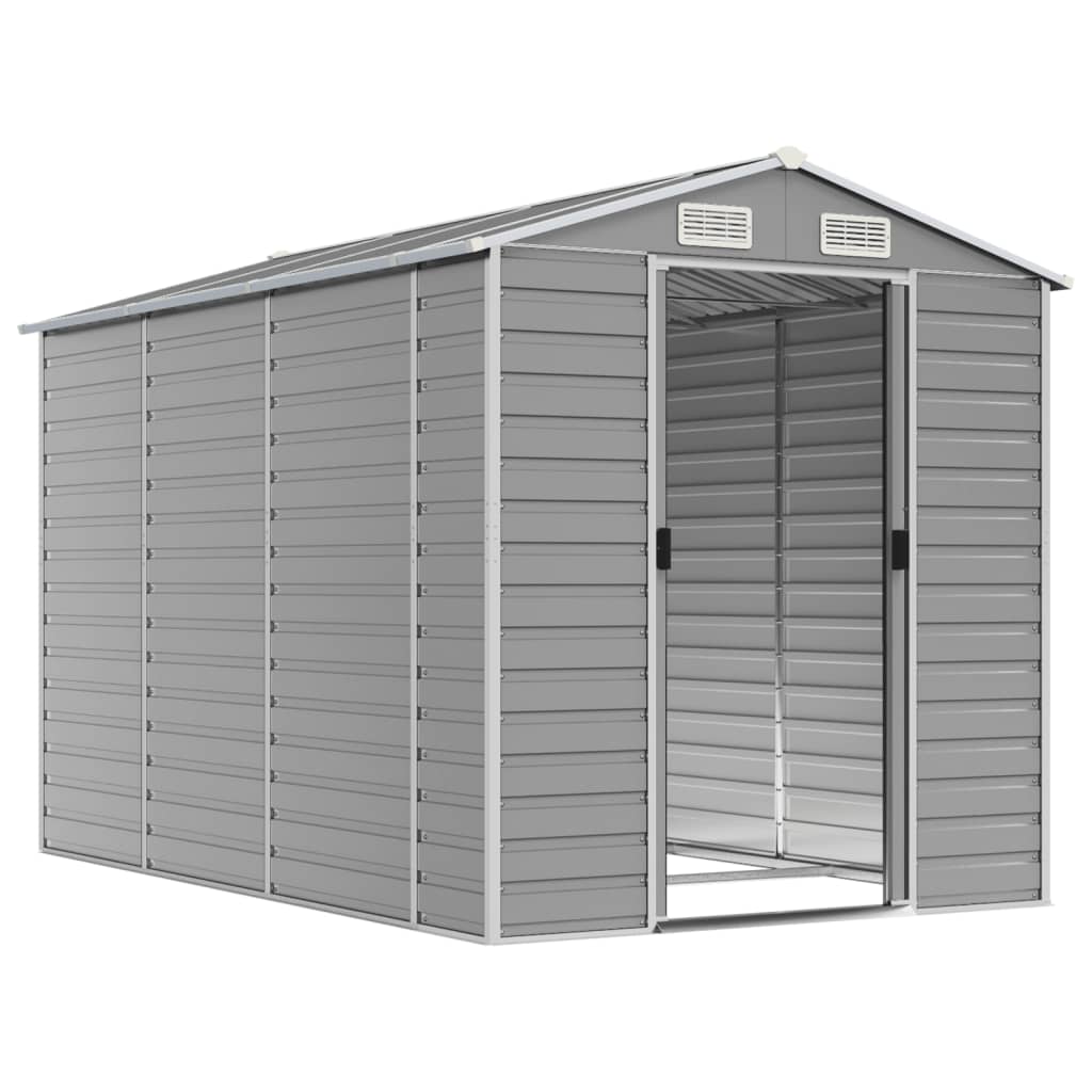 Vidaxl Garden Shed 191x300X198 CM Calvised Steel jasnoszary