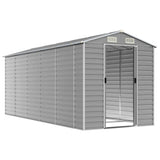 Vidaxl Garden Shed 191x470x198 cm pocinkano jekleno svetlo sivo