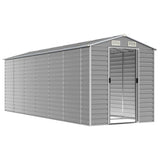 Vidaxl Garden Shed 191x555x198 cm ocynkowana stalowa jasnoszary