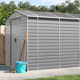 Vidaxl Garden Shed 191x555x198 cm ocynkowana stalowa jasnoszary