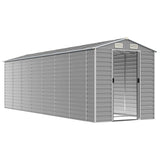 Vidaxl Garden Shed 191x640x198 cm ocynkowana stalowa jasnoszare szary