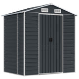 Vidaxl Garden Shed 191x130x198 cm pocinkani jekleni antracit -obarvan