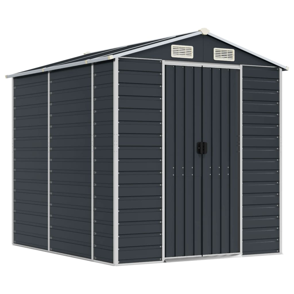 Vidaxl Garden Shed 191x215x198 cm ocynkowana stalowa antracyt -