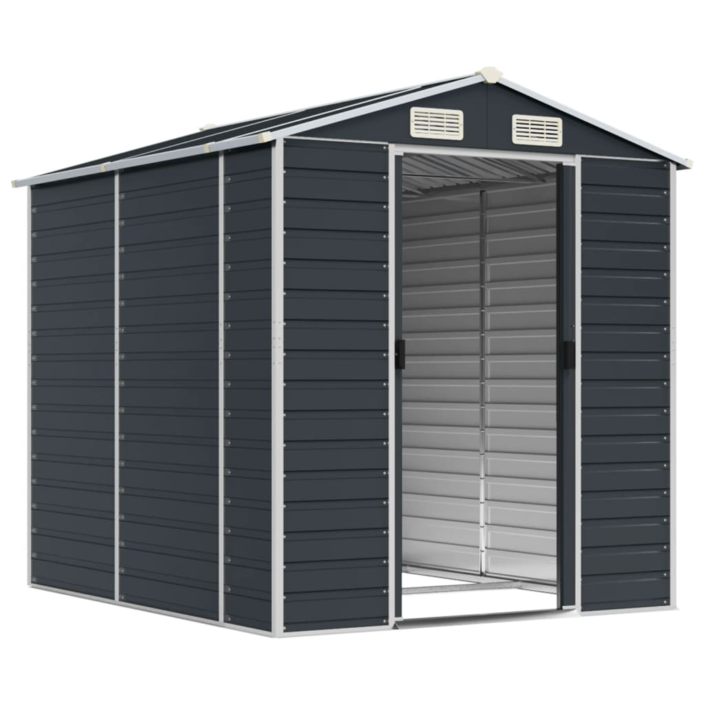 Vidaxl Garden Shed 191x215x198 cm ocynkowana stalowa antracyt -