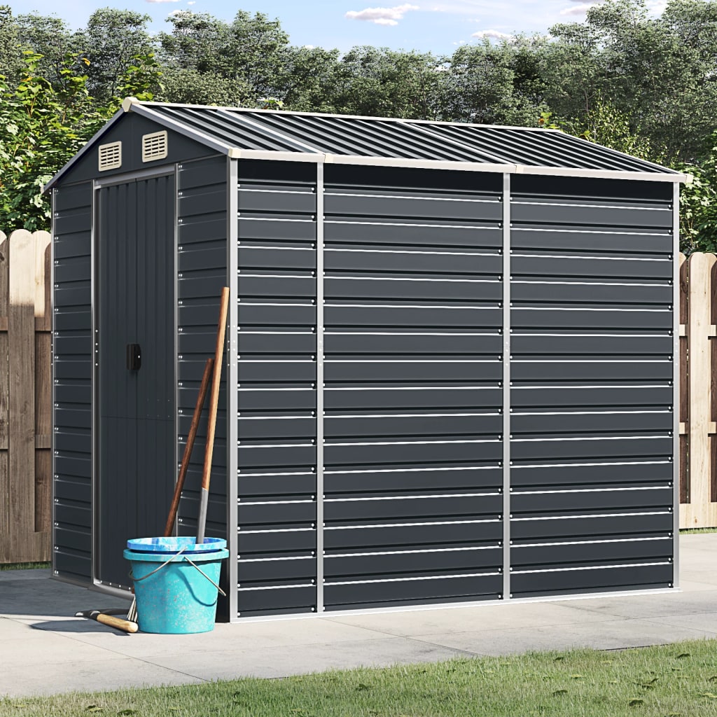 Vidaxl Garden Shed 191x215x198 cm ocynkowana stalowa antracyt -